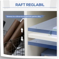Vinsetto Suport Mobil pentru Imprimanta – Cu Sertar & Raft Reglabil(m-6)
