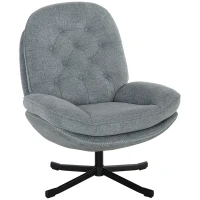 HOMCOM Relaxed Swivel Armchair - Grey(m-1)