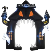 Outsunny Dmuchany łuk na Halloween, 4 duchy, diody LED, wodoodporny, 300 x 76 x 300 cm(m-10)