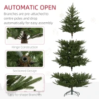 HOMCOM 5ft Bushy and Bare Artificial Christmas Tree - Green(m-6)