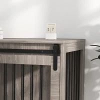 PawHut 98cm Dog Crate Furniture with Removable Cushion for Large Dogs - Brown(m-9)