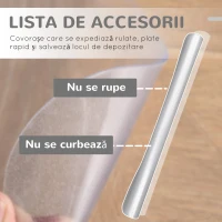 HOMCOM Covor de Protecție pentru Podea, Covoraș pentru Scaun Birou Anti-alunecare din Plastic pentru Podea, 90x120 cm, Transaprent(m-4)