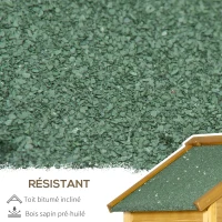 Outsunny Armoire de Jardin Remise pour Outils 79L x 49l x 192H cm 2 Portes 2 étagères Toit bitumé étanche Bois Sapin pré-huilé(m-4)