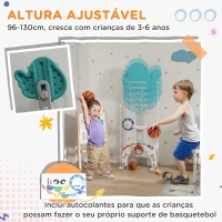 AIYAPLAY Cesta de Basquetebol para Crianças Altura Ajustável com Jogo de Lançamento de Bola de Futebol, Golf Multicolor(m-6)