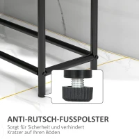 HOMCOM Handdoekstandaard, vrijstaand, 2 stangen, roestvrij, 66x20x110cm, Zwart(m-5)