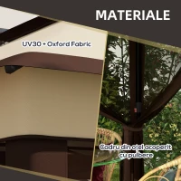 Outsunny Foisor Pop Up 3 x 3m Cu Plasa, Bej(m-7)