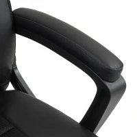 HOMCOM Faux Leather Office Chair - Black(m-9)