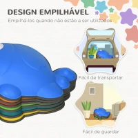 AIYAPLAY Jogo de Equilíbrio com 6 Peças Empilháveis Base Antiderrapante Conjunto de Equilíbrio em Forma de Peixe Dourado Multicor(m-5)