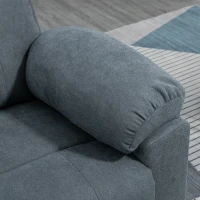 HOMCOM Poltrona Alzapersona Reclinabile fino a 135° con 8 Punti Massaggianti, Telecomando e Poggiapiedi 89x99x103 cm, Grigio(m-9)