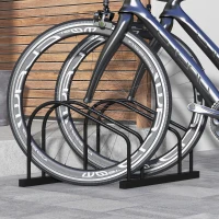 SPORTNOW Râtelier 2 vélos range-vélos support rangement vélo à pneu 61 mm dim. 50L x 34l x 27,5H cm acier noir(m-6)