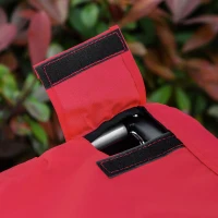 PawHut Fahrradanhänger Hundeanhänger bis 20 kg mit Universalkupplung Stahl Rot+Schwarz(m-15)