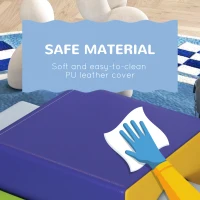 HOMCOM 4-Piece Soft Play Set for Toddlers, Multicoloured(m-7)