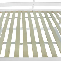 Triple Bunk Bed with Ladder, Solid Pine Wood Frame, Space-Saving Design, 195x96.5x191.5 cm, White(m-11)