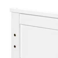 Wooden Solid Pine Divan Storage Bed with Drawers, Double Bed Frame for Adults and Kids, 196x146x82 cm, White(m-6)