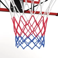 SPORTNOW Basketbalring voor Wandmontage, Binnen/Buiten, Stevige PC-Achterkant, Nylonnet, Stalen Rand, 113x61x73 cm(m-7)