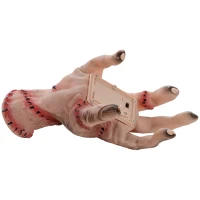 HOMCOM Horror Hand, Halloween Decor, geactiveerd met Geluid/Aanraking, beweeglijk, Geluid(m-9)