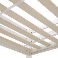 Single 3FT Loft Bed Frame with Desk, High Sleeper Bunk Bed for Children, Solid Pine Wood, 198x97x172 cm, White(m-10)