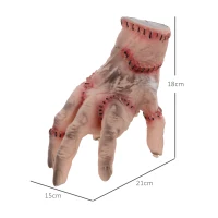 HOMCOM Horror Hand, Halloween Decor, geactiveerd met Geluid/Aanraking, beweeglijk, Geluid(m-3)