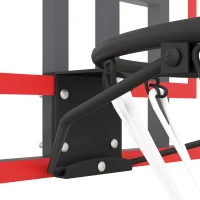 SPORTNOW Basketbalring voor Wandmontage, Binnen/Buiten, Stevige PC-Achterkant, Nylonnet, Stalen Rand, 113x61x73 cm(m-8)