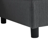 Ecksofa mit Fußstütze und verstellbare Lendenkissen für Wohnzimmer, Grau(m-9)