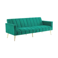 3-in-1 Klappsofa mit 3-fach verstellbarer Rückenlehne, ideal für Wohnzimmer und Schlafzimmer, Grün(m-10)
