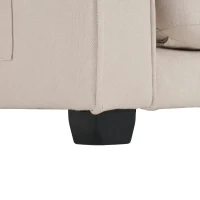 2-Sitzer Schlafsofa 151x75cm mit Seitentaschen, doppellagiger Polsterung, ausklappbar, Modernes Design fürs Zuhause, Beige(m-11)
