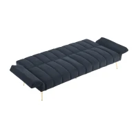 3-in-1 Klappsofa mit 3-fach verstellbarer Rückenlehne, ideal für Wohnzimmer und Schlafzimmer, Schwarz(m-11)