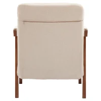 6-fach verstellbarer Schlafsessel, gepolsterter Liegesessel mit Kissen, geeignet für Zuhause und Büro, 128x57,5x23,5 cm, Beige(m-10)