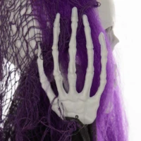 HOMCOM Hangende Skelet-Geesten, 3-delig, Halloween Decoratie, Verstelbare Armen, 90/110/200cm(m-8)