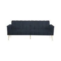 3-in-1 Klappsofa mit 3-fach verstellbarer Rückenlehne, ideal für Wohnzimmer und Schlafzimmer, Schwarz(m-2)