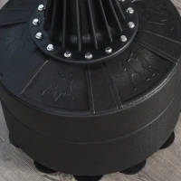 HOMCOM Punching Ball de Boxe com Altura Ajustável com Barra Giratória 360° e Base Preenchida 88x48x155-205 cm Preto e Vermelho(m-7)