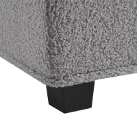 Divano Modulare per Soggiorno in Velluto Teddy, Design Moderno e Combinabile, Massimo Comfort e Seduta Ampia, Poltrone Sofa Divani, Grigio(m-8)