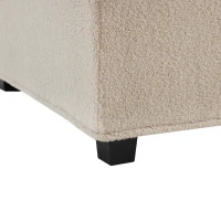Divano Modulare per Soggiorno in Velluto Teddy, Componibile e Confortevole, Supporta fino a 150 kg, 76x73x76 cm - Poltrone Sofa Divani, Beige(m-7)