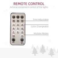 HOMCOM 7ft LED Pre-Lit Artificial Christmas Tree, with Base(m-6)