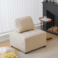 Divano Modulare per Soggiorno in Velluto Teddy, Design Moderno e Combinabile, Massimo Comfort e Seduta Ampia, Poltrone Sofa Divani, Beige(m-1)