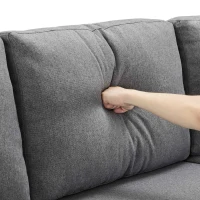 Divano Letto Multifunzionale Angolare con Chaise Longue Reversibile, Contenitore Nascosto e Tasche Portaoggetti, Design Moderno, Grigio Scuro(m-8)