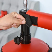 HOMCOM Punching Ball de Boxe com Altura Ajustável com Barra Giratória 360° e Base Preenchida 88x48x155-205 cm Preto e Vermelho(m-9)
