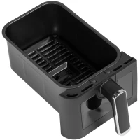 HOMCOM 8L Dual Basket Air Fryer, 80-200℃, with Sync Function - Black/Silver(m-9)