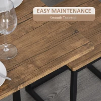 Homcom Set Masa Bar Industrial – 5 Piese (Masa + 4 Scaune)(m-6)