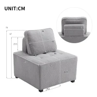 Divano Modulare per Soggiorno in Velluto Teddy, Design Moderno e Combinabile, Massimo Comfort e Seduta Ampia, Poltrone Sofa Divani, Grigio(m-3)