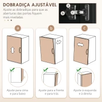 HOMCOM Armário de Cozinha com 4 Portas e Prateleiras Ajustáveis Anti-Tombo 60x30x170,5 cm Preto(m-8)