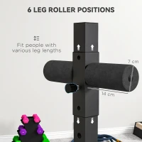 SPORTNOW Bancă Romană Reglabilă pe 6 Poziții cu Mânere Laterale, Bancă pentru Abdomen, 110x70x95 cm, Negru(m-5)