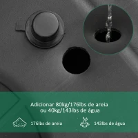 HOMCOM Cesta de Basquetebol com Altura Ajustável 220-365 cm Aro de Basquetebol com Suporte Rodas Base Recarregável Preto(m-6)