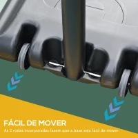 HOMCOM Cesta de Basquetebol com Altura Ajustável 220-365 cm Aro de Basquetebol com Suporte Rodas Base Recarregável Preto(m-5)
