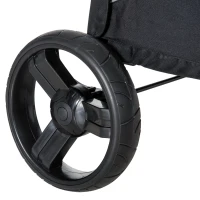 PawHut Hundewagen bis 30kg klappbar 2 Netzfenster 1 Seitentasche Oxfordstoff Stahl Schwarz(m-13)
