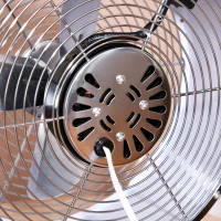 HOMCOM 10" 2-Speed Electric Table Desk Fan w/ Safety Guard Anti-Slip Feet Portable Personal Cooling Fan Home Office Bedroom White(m-9)