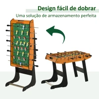HOMCOM Mesa de Matraquilho Dobrável Matraquilho com 22 Jogadores e 2 Placares para Crianças e Adultos 98x42x62,5 cm Madeira e Preto(m-5)