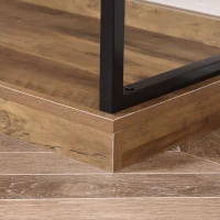 HOMCOM Scaffale in Stile Industriale, Scaffale Libreria in Legno Marrone e Metallo Nero, 80x36x81.3cm(m-9)