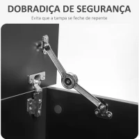 HOMCOM Baú de Armazenamento de Madeira Banco de Armazenamento para Dormitório Sala de Estar Carga Máxima 60kg 100x40x40 cm Preto(m-5)