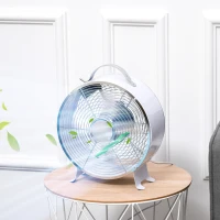 HOMCOM 10" 2-Speed Electric Table Desk Fan w/ Safety Guard Anti-Slip Feet Portable Personal Cooling Fan Home Office Bedroom White(m-10)